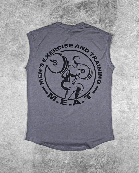 CUTOFF MUSCLE TEE – HERITAGE / CHARCOAL GREY