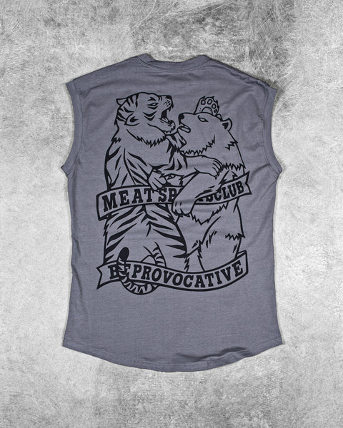 CUTOFF MUSCLE TEE – CLUB / CHARCOAL GREY