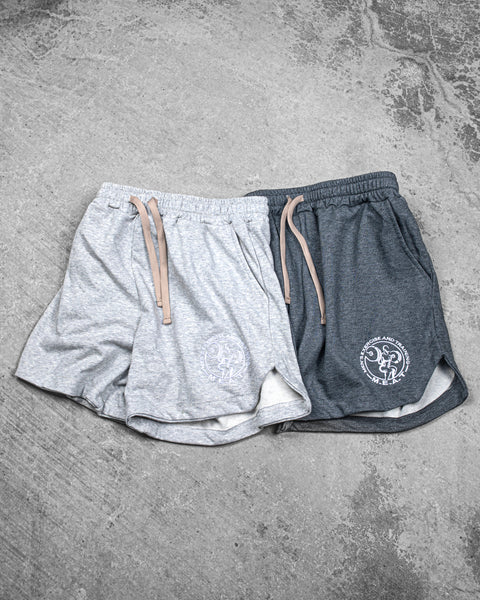 LIFTING SHORTS – COTTON / HEATHER GREY
