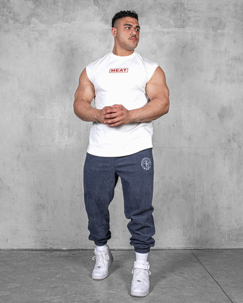 CUTOFF MUSCLE TEE - ORIGIN / WHITE