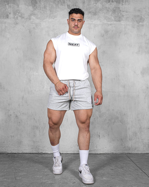 LIFTING SHORTS – COTTON / HEATHER GREY