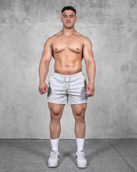 LIFTING SHORTS – COTTON / HEATHER GREY