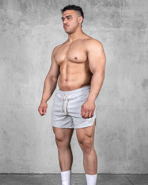 LIFTING SHORTS – COTTON / HEATHER GREY