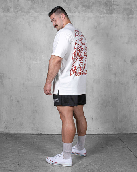 OVERSIZED TRAINING TEE – CLUB / WHITE (RED)