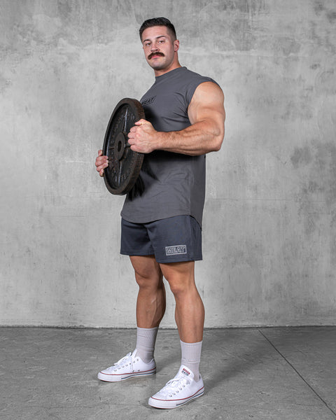 CUTOFF MUSCLE TEE – HERITAGE / CHARCOAL GREY