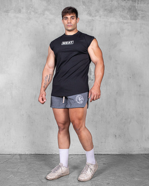 CUTOFF MUSCLE TEE - ORIGIN / BLACK