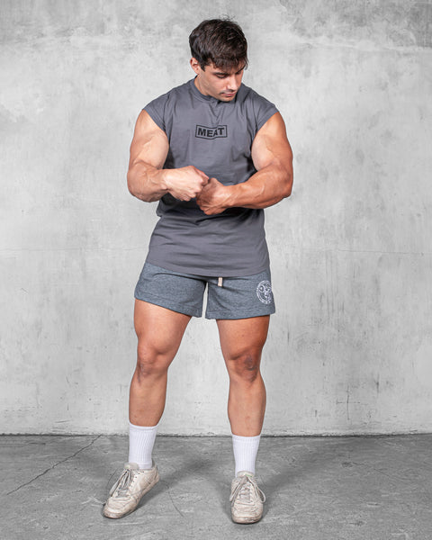 CUTOFF MUSCLE TEE – CLUB / CHARCOAL GREY