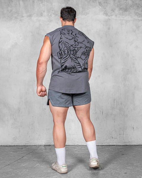 CUTOFF MUSCLE TEE – CLUB / CHARCOAL GREY