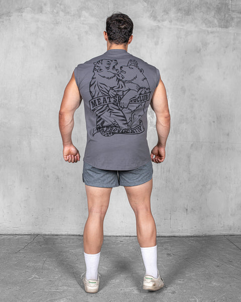 CUTOFF MUSCLE TEE – CLUB / CHARCOAL GREY