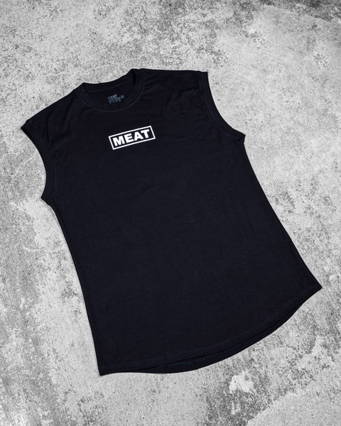 CUTOFF MUSCLE TEE - ORIGIN / BLACK