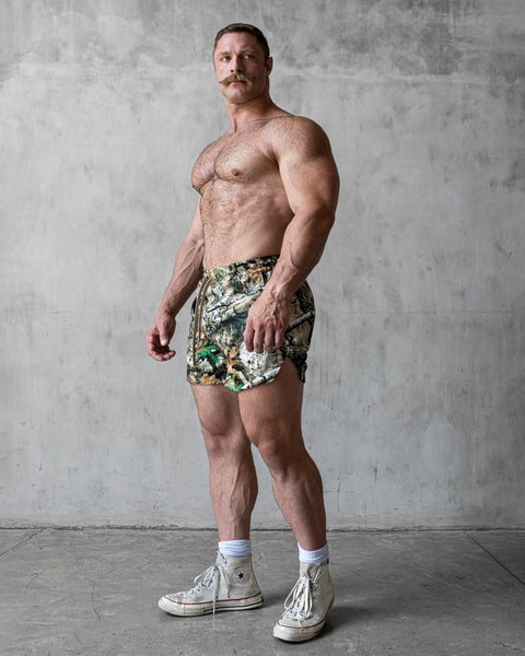 LIFTING SHORTS – PRINT / CAMO FOLIAGE