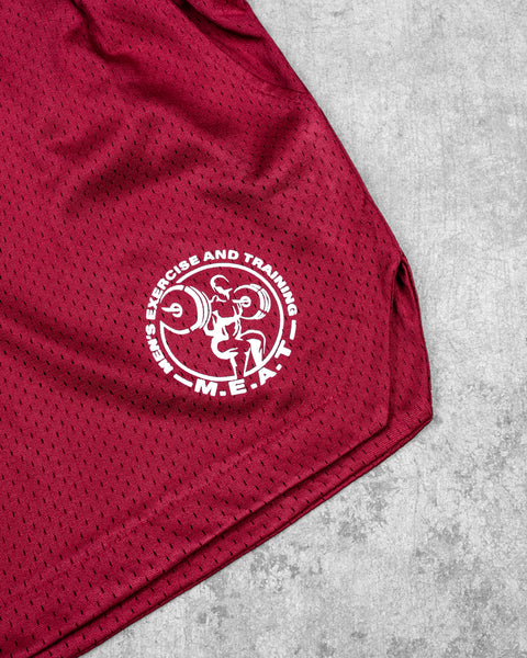 LIFTING SHORTS – MESH / RED