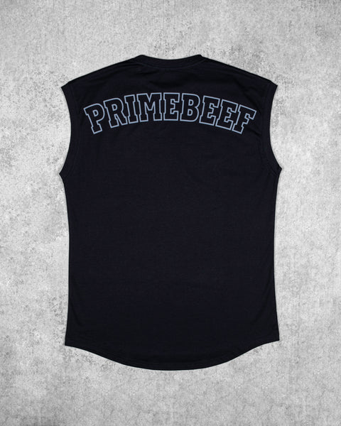 CUTOFF MUSCLE TEE - PRIMEBEEF / BLACK