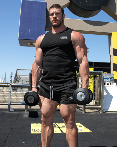 LOOSEFIT MUSCLE TANK – MOTORS / BLACK