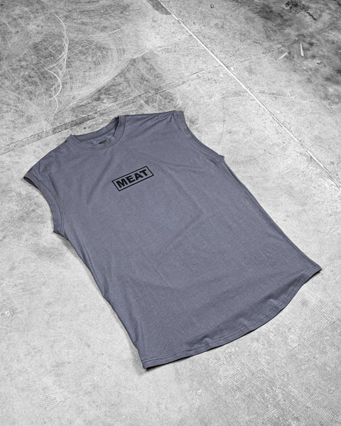 CUTOFF MUSCLE TEE – CLUB / CHARCOAL GREY