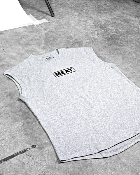 CUTOFF MUSCLE TEE – CIRCLE / HEATHER GREY