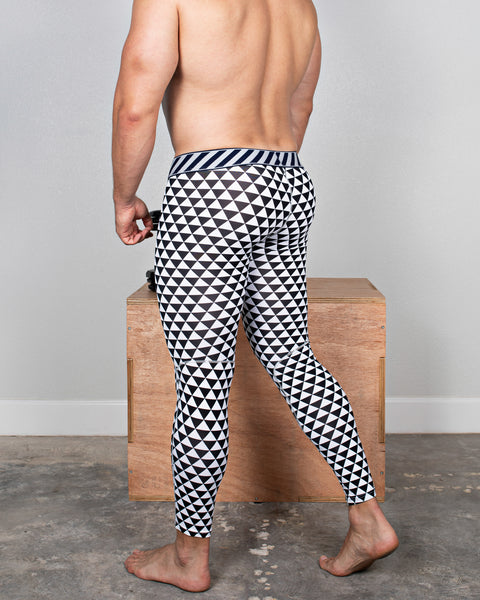 BASELAYER LEGGINGS – PRINT / CHECKER BLACK