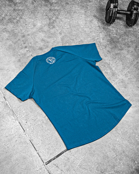 TAPERED TRAINING TEE – CLASSIC / AEGEAN BLUE