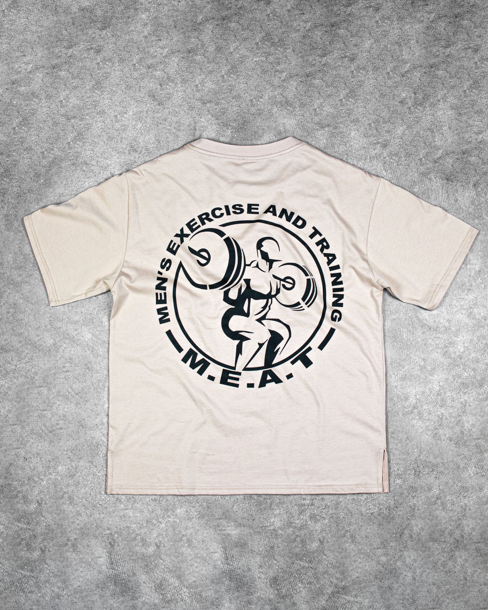RELAXED FIT TRAINING TEE – HERITAGE / CEMENT BROWN