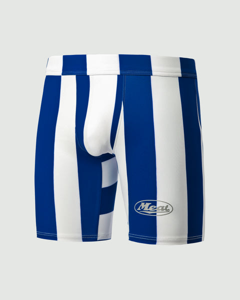 BODYBUILDING SHORTS – MOTORS / STRIPE BLUE