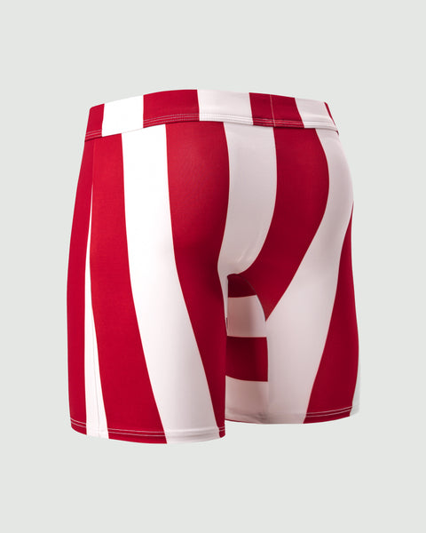 BODYBUILDING SHORTS – MOTORS / STRIPE RED