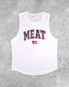 LOOSEFIT MUSCLE TANK – STATE / WHITE
