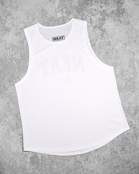 LOOSEFIT MUSCLE TANK – STATE / WHITE