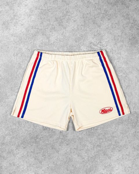 SQUATTING SHORTS – ATHLETIC / BEIGE WHITE