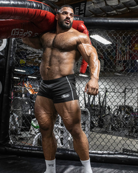 MUSCLE SHORTS – MOTORS / BLACK