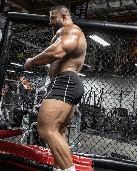 MUSCLE SHORTS – MOTORS / BLACK