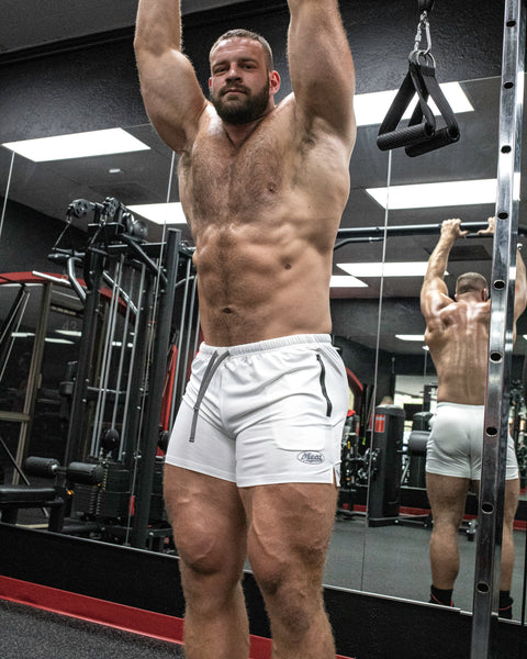 SQUATTING SHORTS – MOTORS / WHITE