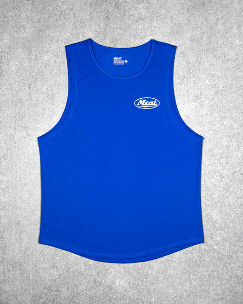 LOOSEFIT MUSCLE TANK – MOTORS / LAPIS BLUE