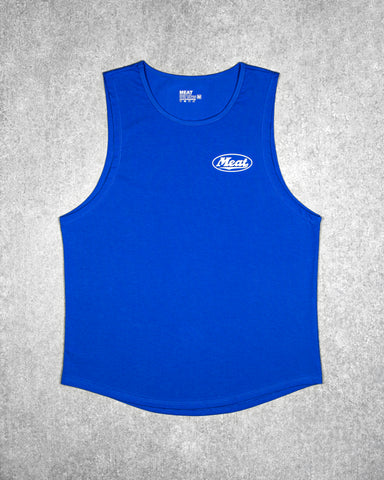 LOOSEFIT MUSCLE TANK – MOTORS / LAPIS BLUE