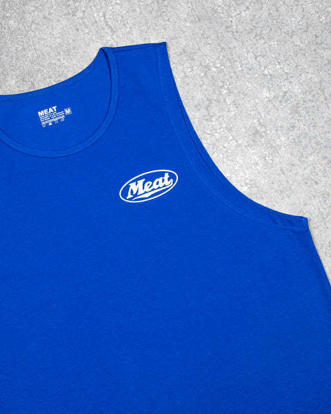 LOOSEFIT MUSCLE TANK – MOTORS / LAPIS BLUE
