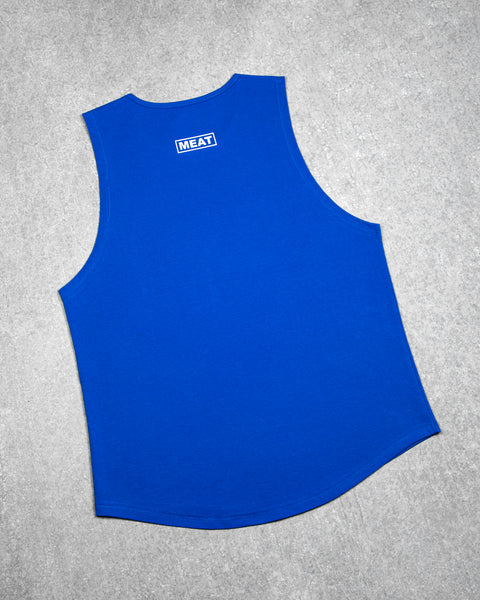 LOOSEFIT MUSCLE TANK – MOTORS / LAPIS BLUE