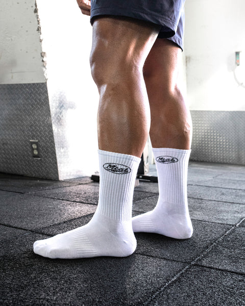 LIFTING CREW SOCKS – MOTORS / WHITE