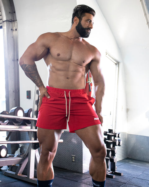 BENCHING SHORTS – CLASSIC / RED
