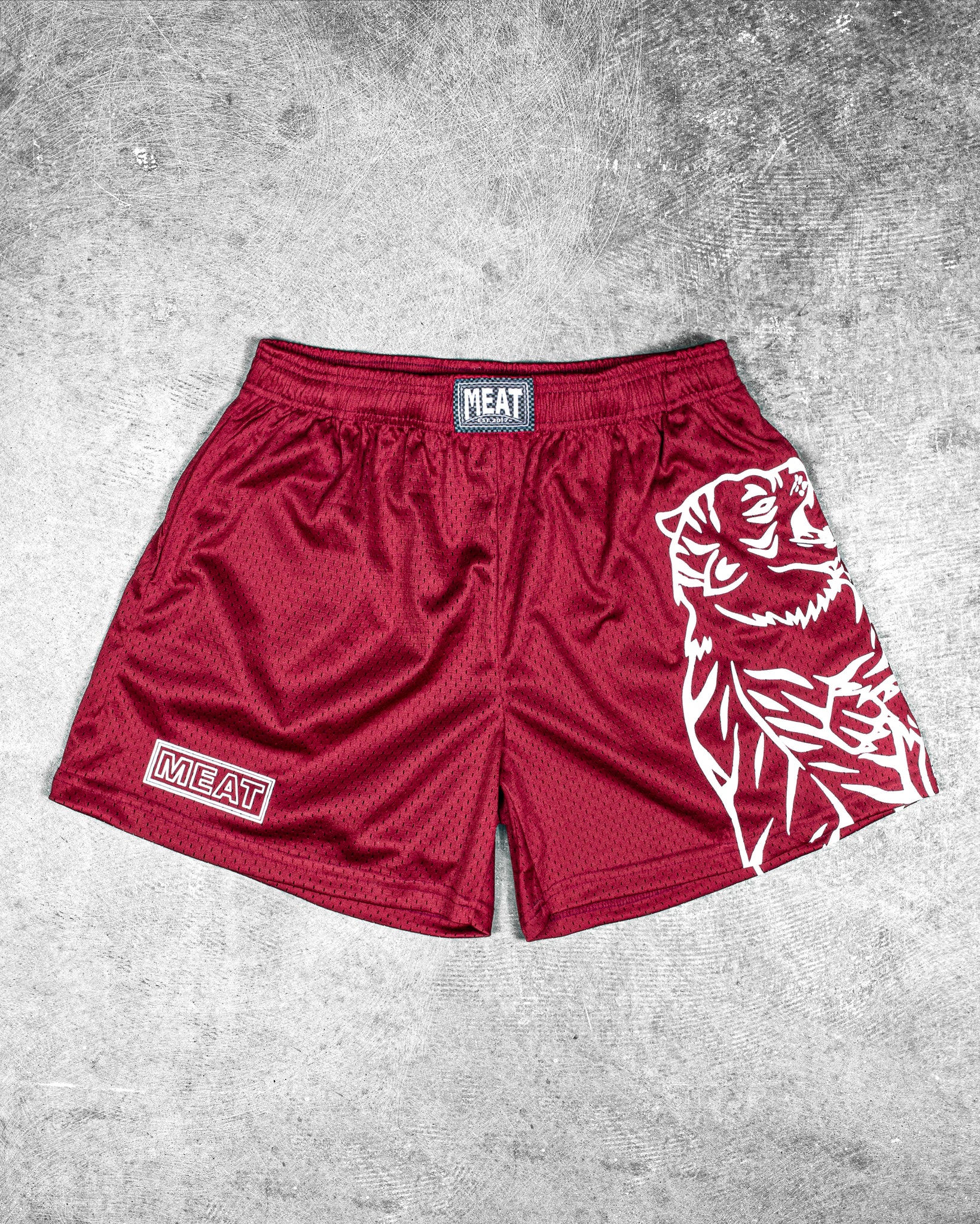 TRAINING SHORTS – CLUB / BURGUNDY RED