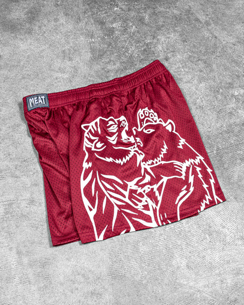 TRAINING SHORTS – CLUB / BURGUNDY RED