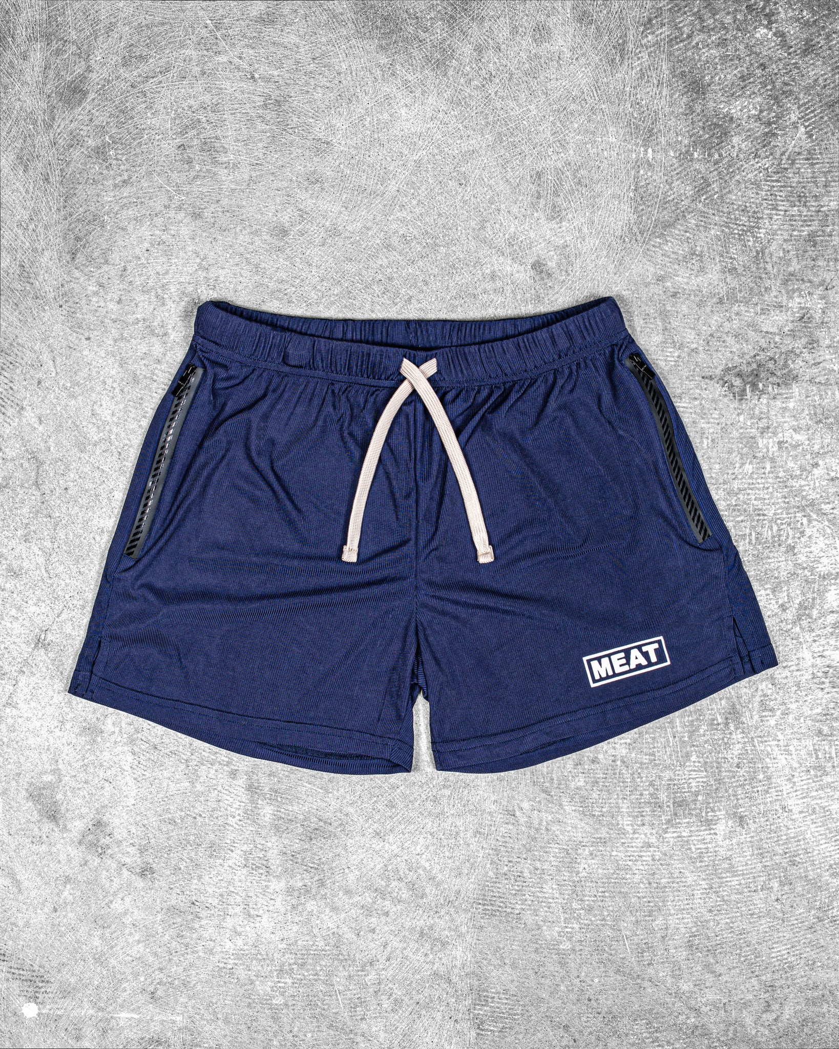 SQUATTING SHORTS – RIBBED / NAVY BLUE