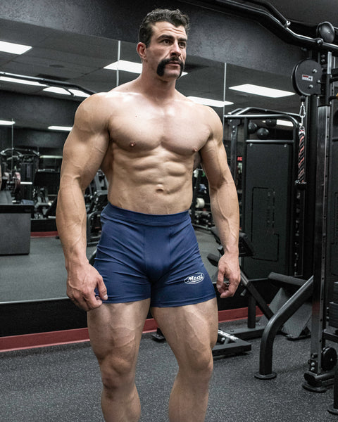 BODYBUILDING SHORTS – MOTORS / NAVY BLUE