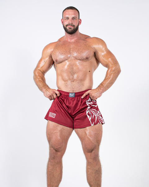 TRAINING SHORTS – CLUB / BURGUNDY RED