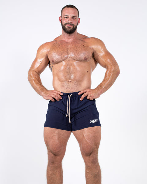 SQUATTING SHORTS – RIBBED / NAVY BLUE