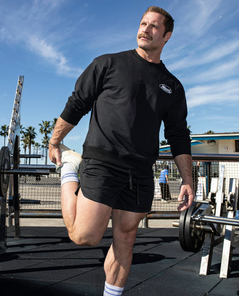 BOXY CREWNECK SWEATSHIRT – MOTORS / BLACK