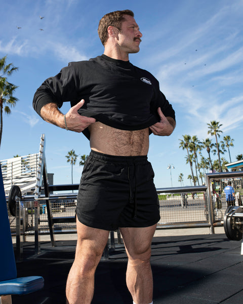 BOXY CREWNECK SWEATSHIRT – MOTORS / BLACK