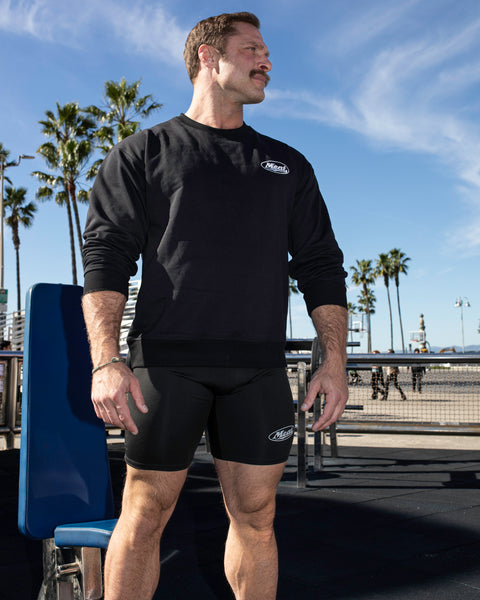 BODYBUILDING SHORTS – MOTORS / BLACK