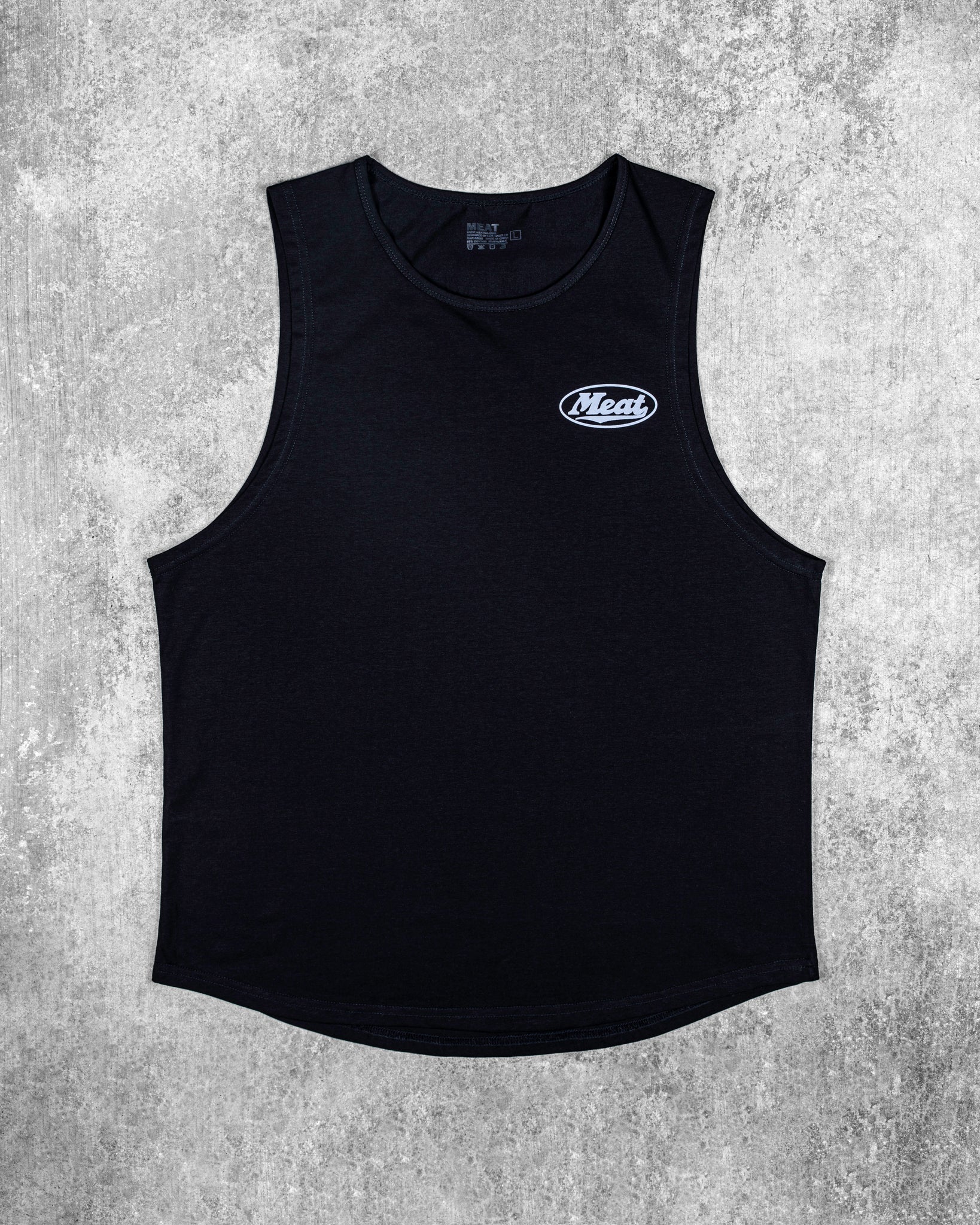 LOOSEFIT MUSCLE TANK – MOTORS / BLACK