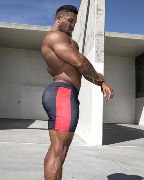 BODYBUILDING SHORTS – MOTORS / EDGE BLACK