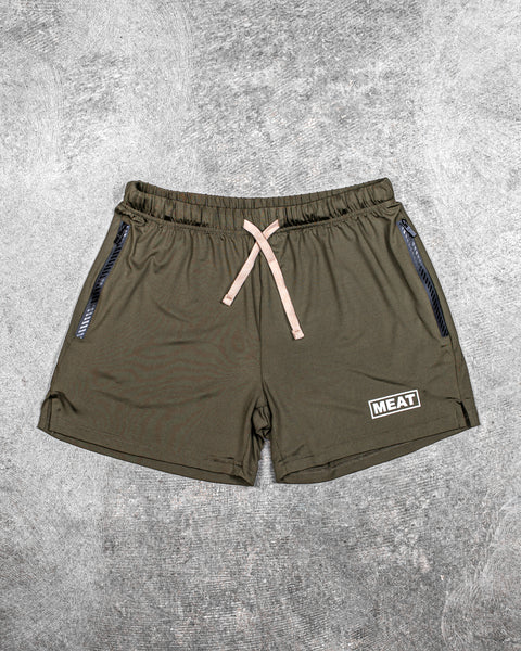 SQUATTING SHORTS – RETRO / JUNIPER GREEN