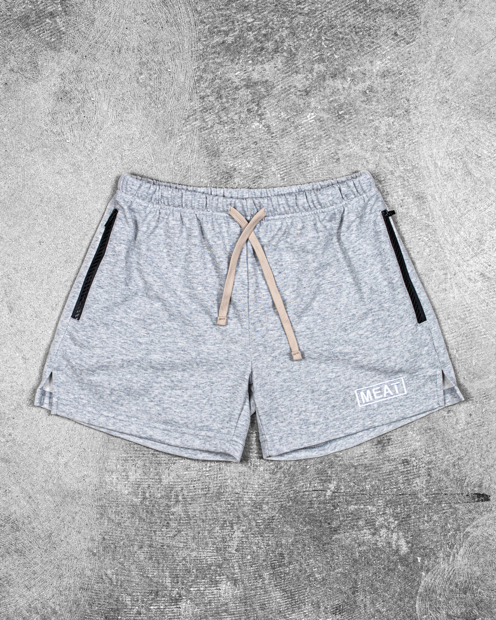 SQUATTING SHORTS – COTTON / HEATHER GREY